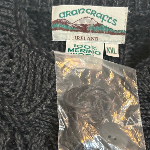 Aran Crafts Black Cable Knit Cardigan - Picture 5 of 11